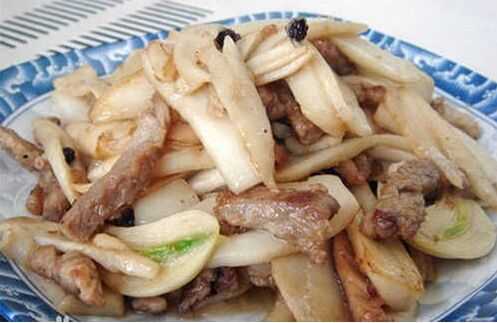 草菇炒山藥的做法