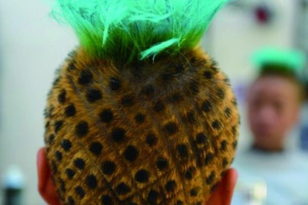 菠蘿頭發型圖片大全