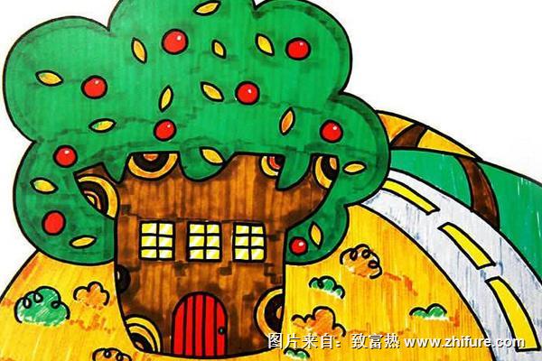 蘋果樹簡筆畫（圖解步驟）