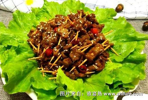 牙簽牛肉的制作方法