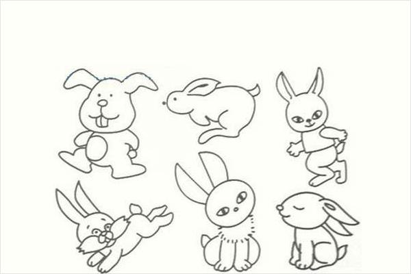 兔子簡筆畫怎么畫步驟?兔子簡筆畫圖片大全