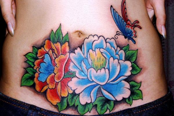 牡丹花紋身圖案大全