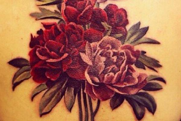牡丹花紋身圖案大全