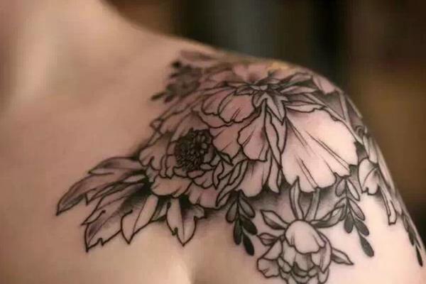 牡丹花紋身圖案大全