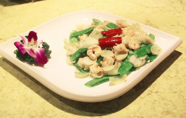 荷蘭豆炒蝦仁的做法