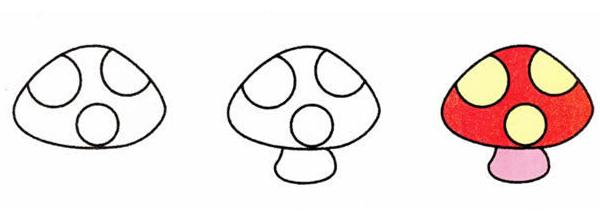 蘑菇簡筆畫（圖解步驟） 蘑菇怎么畫