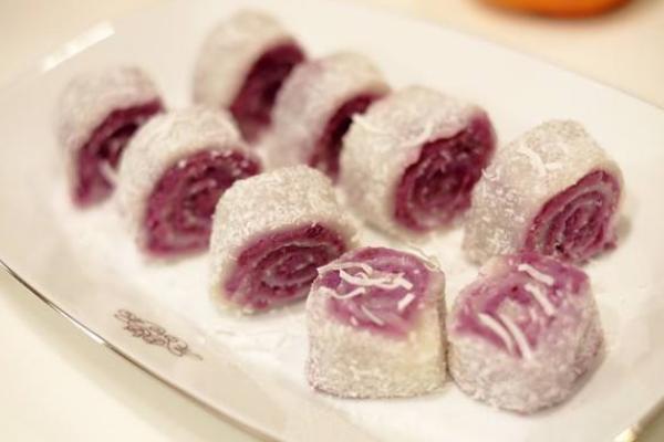 紫薯花卷最簡單的做法 紫薯糯米滋的做法